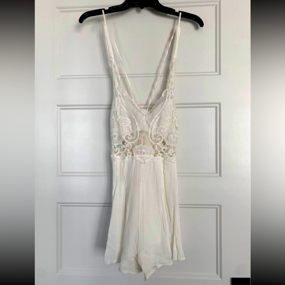 Lace White Romper